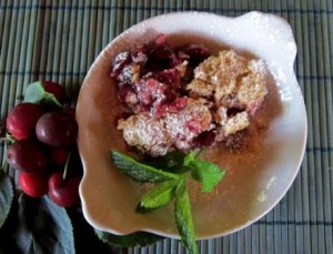 crumble di ciliegie