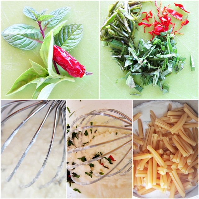 preparazione_condimento_ricotta_erbe_aromatiche_peperoncino